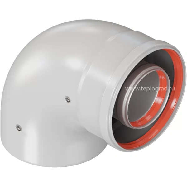 Отвод коаксиальный Rommer 60/100 90°